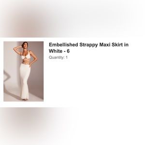 Oh Polly embellished strappy maxi skirt + bra top